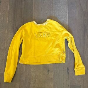 Vans women’s mustard yellow cropped sweatshirt
